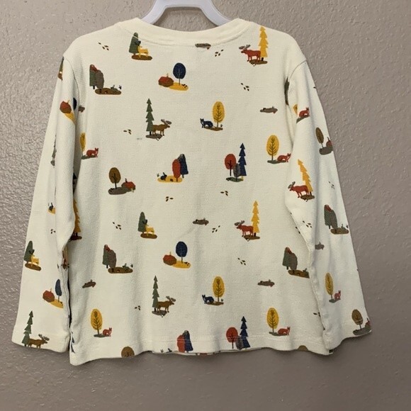 Hanna Andersson Print Thermal Henley Tee size 5 - Picture 7 of 9